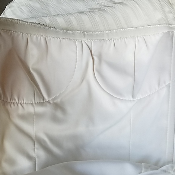 BCBGMaxazria ivory silk strapless dress Sz. 4 - Picture 6 of 8